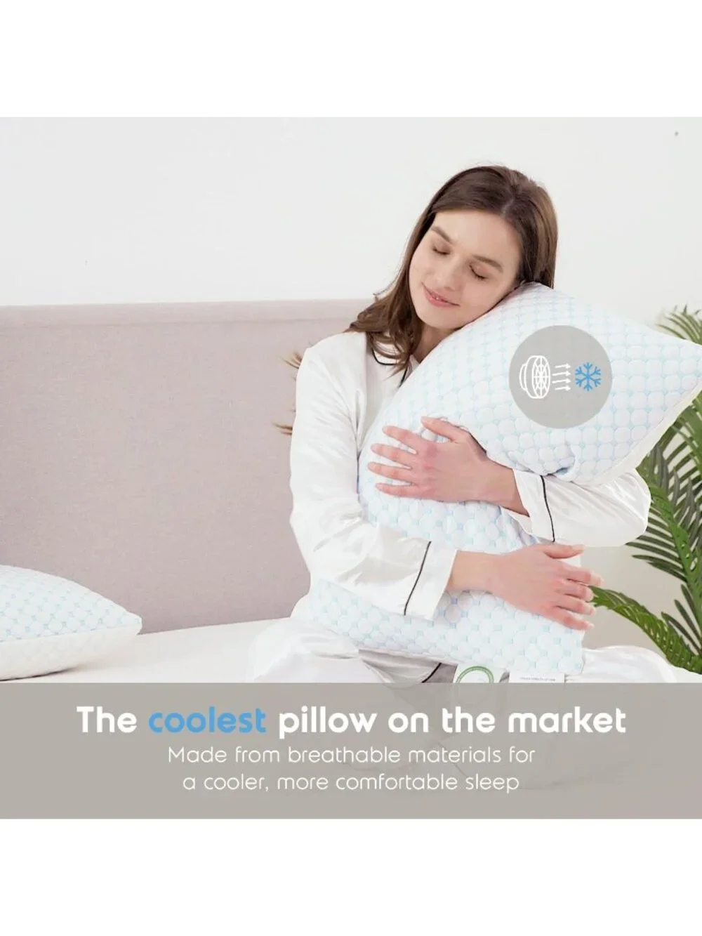 〽️Cooling Pillows for Sleeping Luxury Shredded Memory Foam Pillows Queen Set 2
